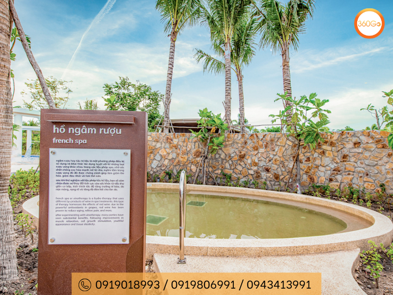 Hồ khoáng nóng rượu vang kiểu Pháp - Du lịch 30Go 